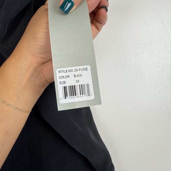 NWT Go Silk Womens Wide Leg High Rise Pull-On 100% Silk Pants 30” - Plus 3X - Picture 4 of 10